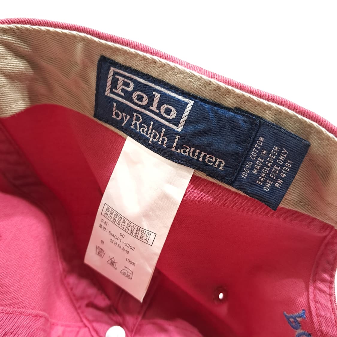 CL836 폴로 코튼 가죽스트랩 빈티지핑크 볼캡 모자 상품이미지8