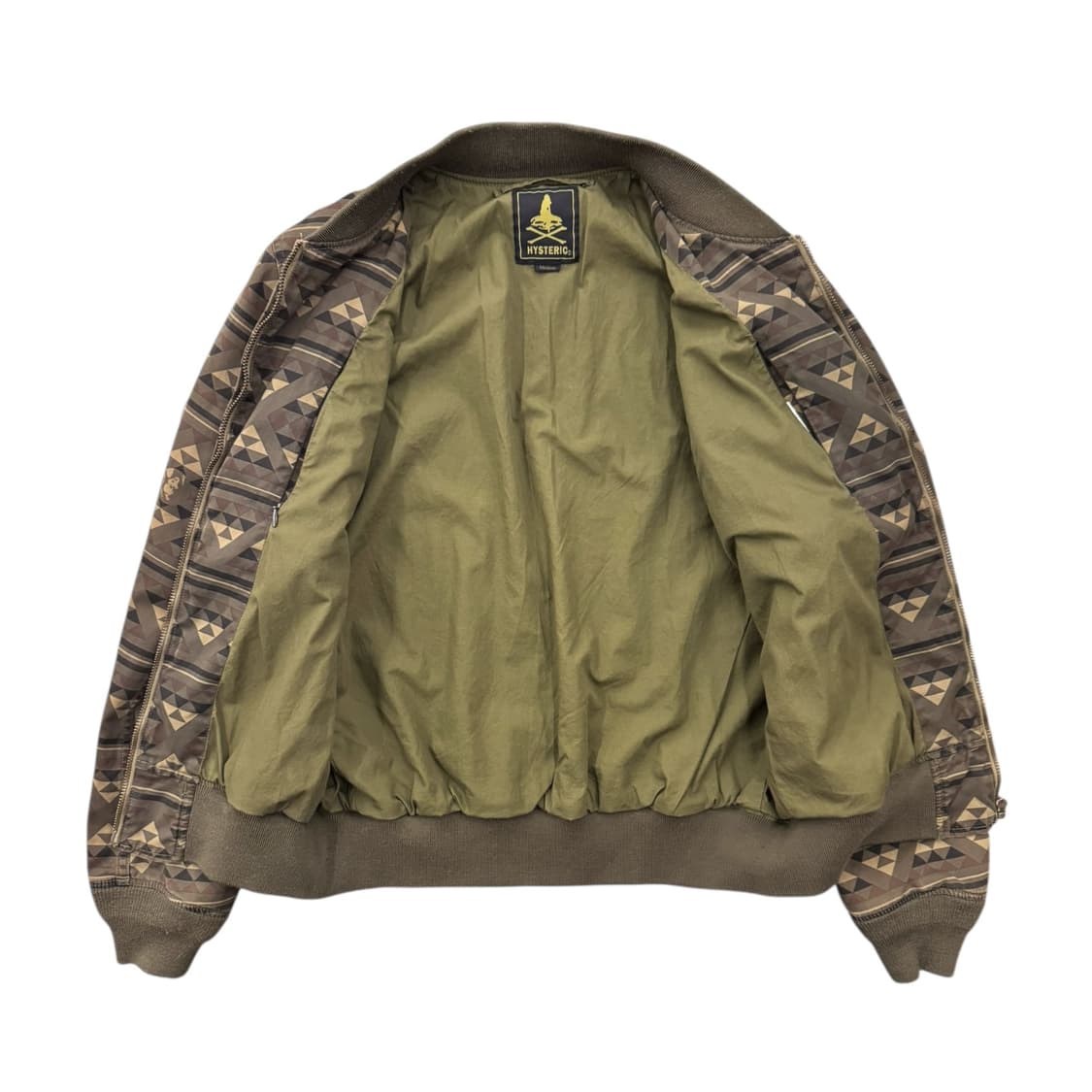 히스테릭글래머 네이티브 패턴 코튼 MA-1 카키 상품이미지3