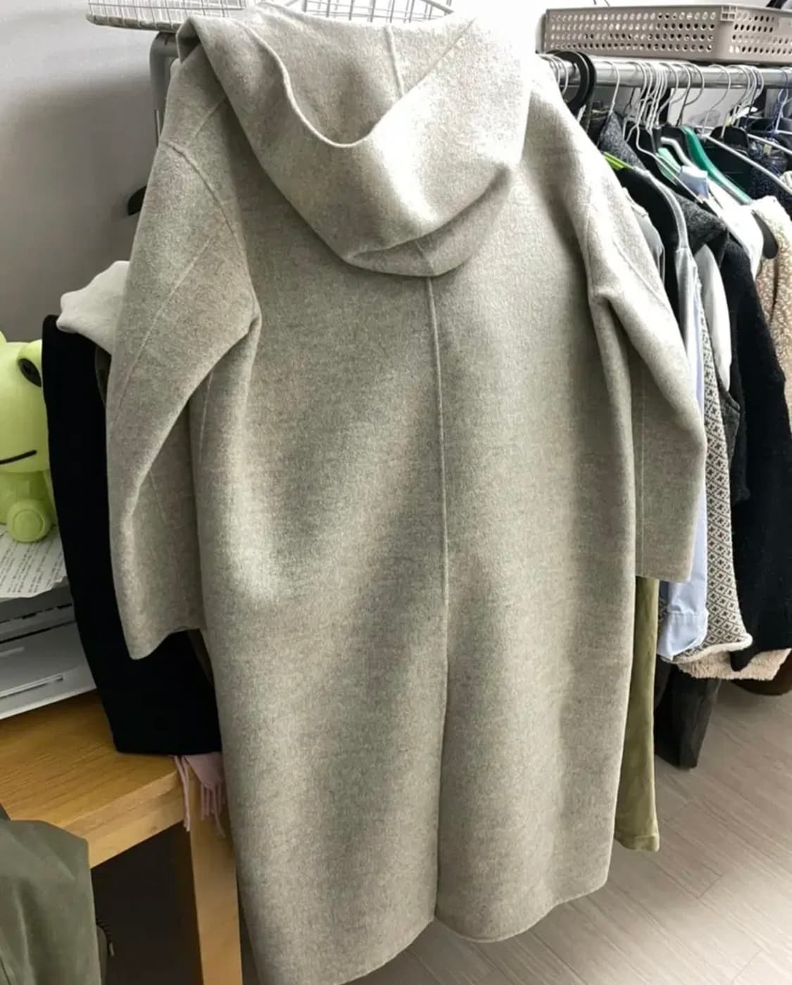 소프트마가린 피치피크닉 핸드메이드 후드 코트 롱코트 상품이미지2