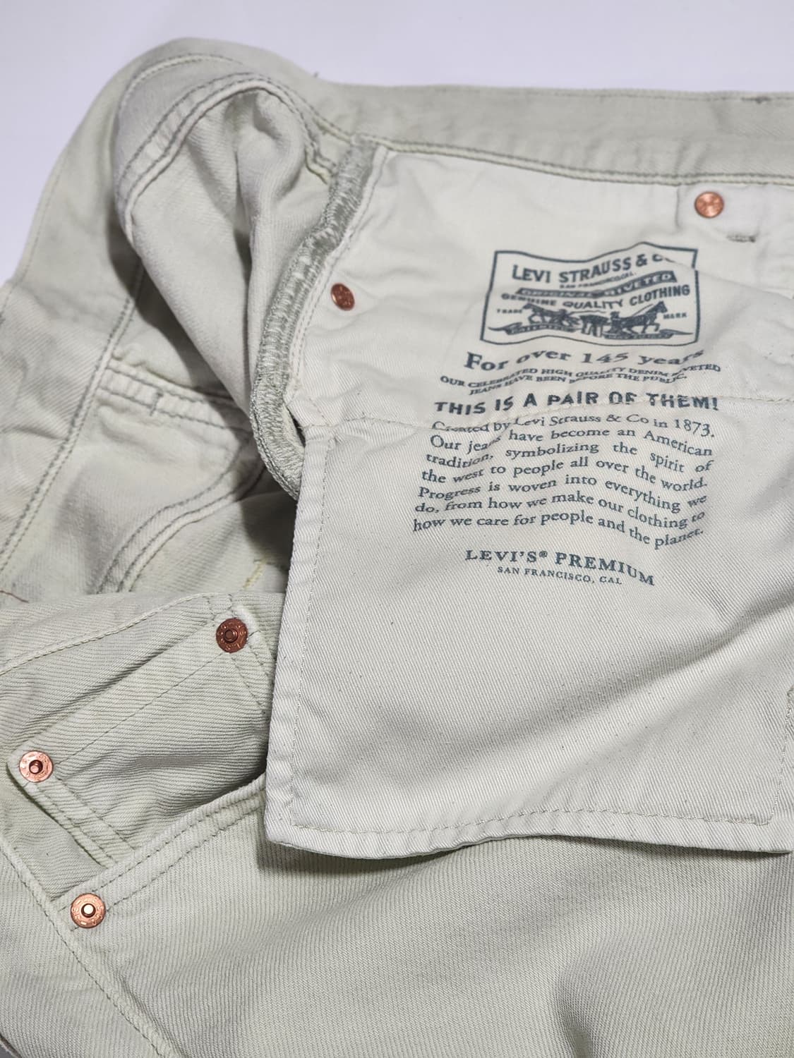 리바이스 551Z 베이지 W30 청바지 상품이미지9