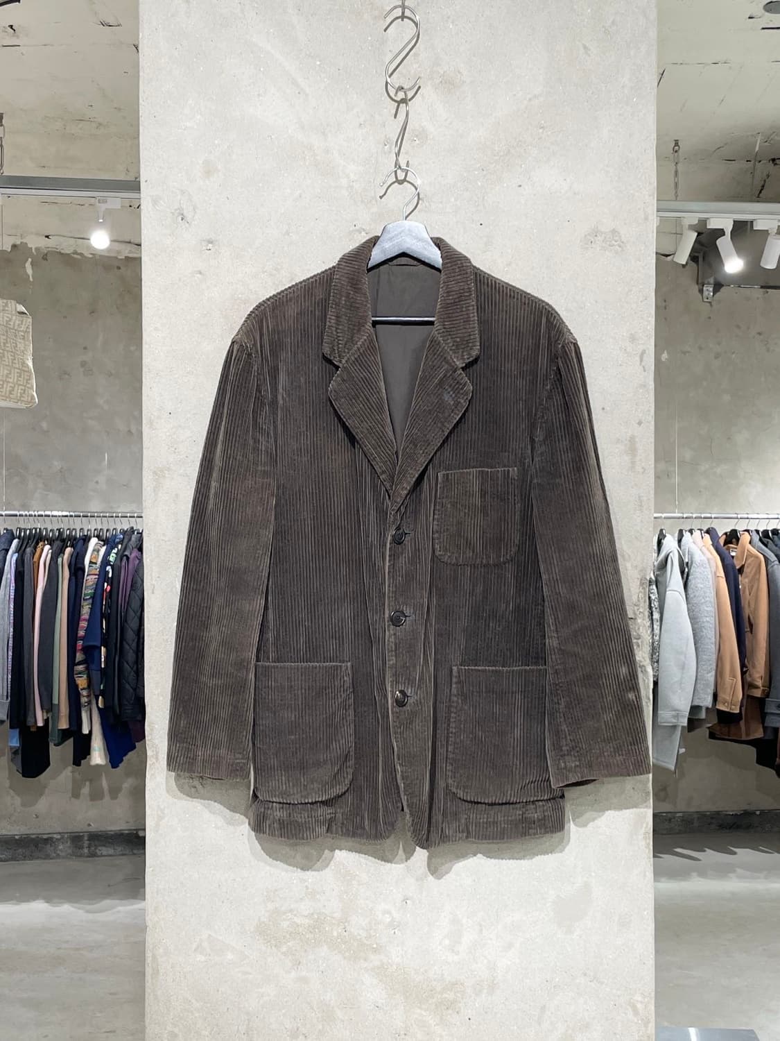이세이 미야케 다크 브라운 코듀로이 3B 블레이저 상품이미지1