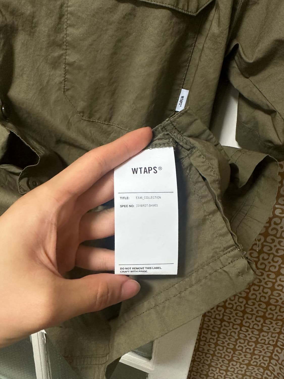 WTAPS 셔츠 (카키, X 02) 상품이미지5