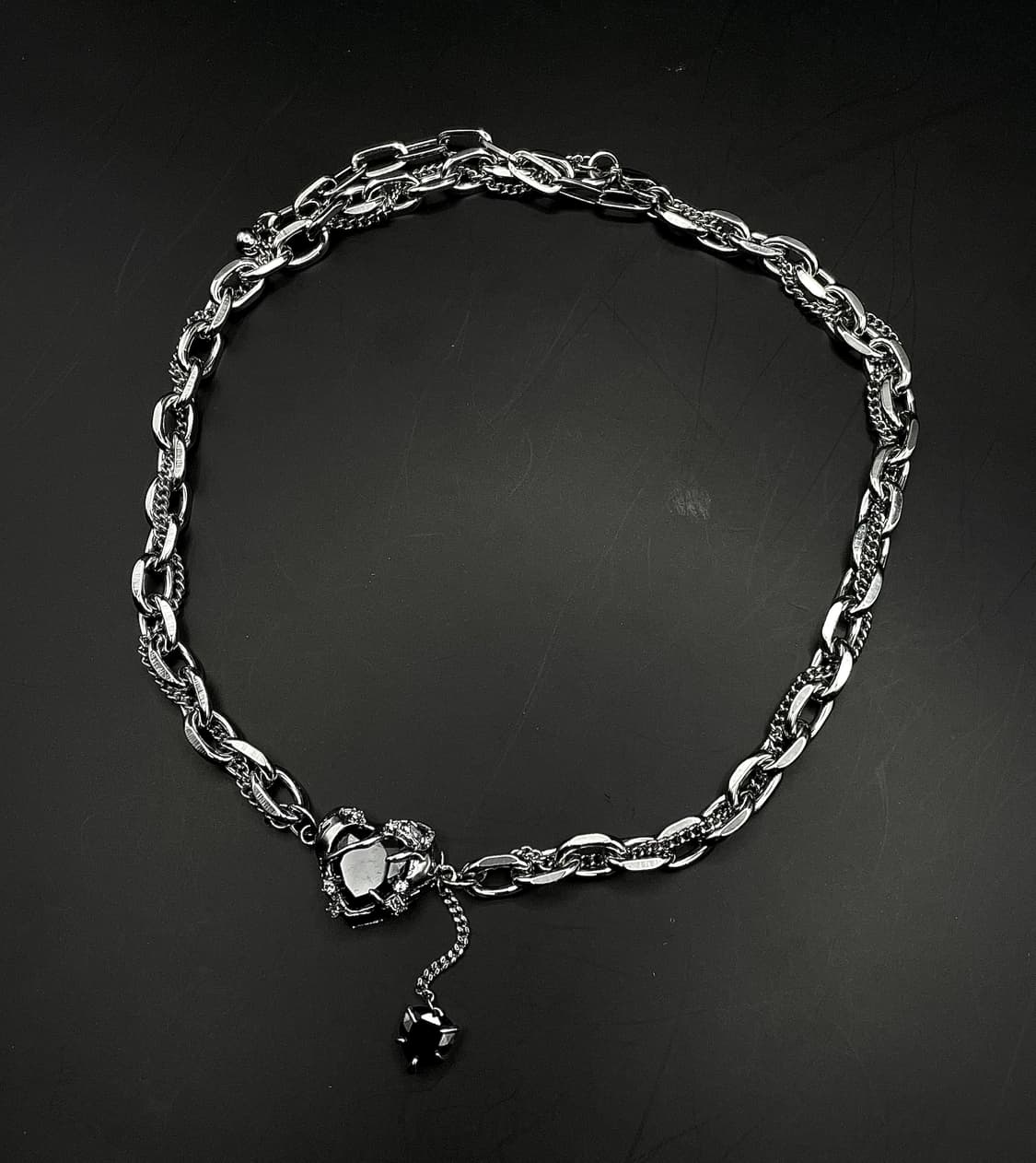 pcr053 Black heart necklace 상품이미지2