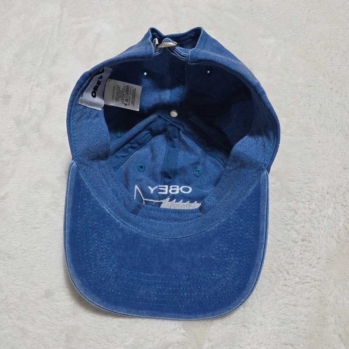 오베이 볼트 자수 데님 볼캡 상품이미지5