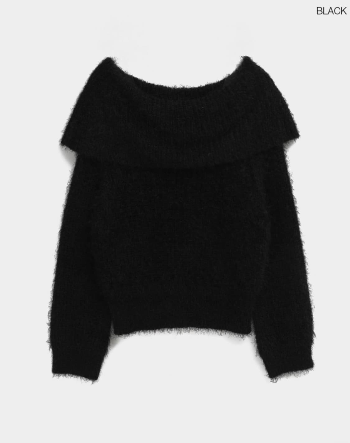 [블랙] 블랙업 오프숄더 니트 상품이미지3