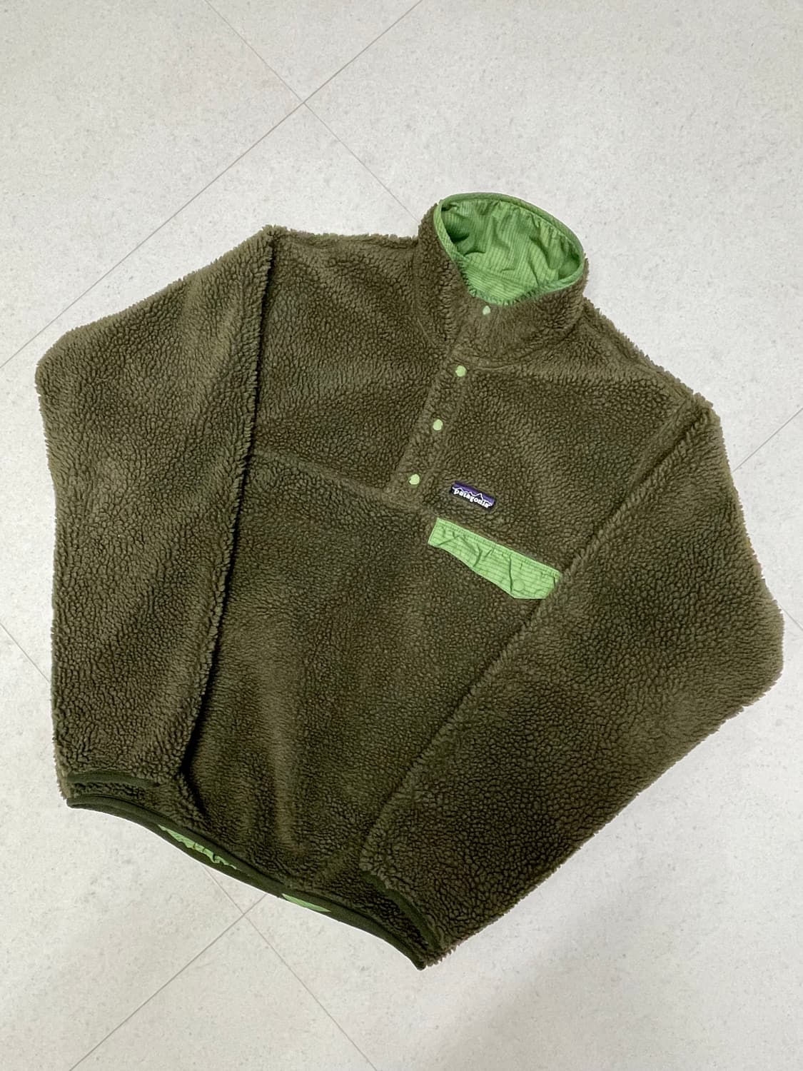 [S] 파타고니아 빈티지 글리세이드 리버시블 신칠라 카키/그린 상품이미지1