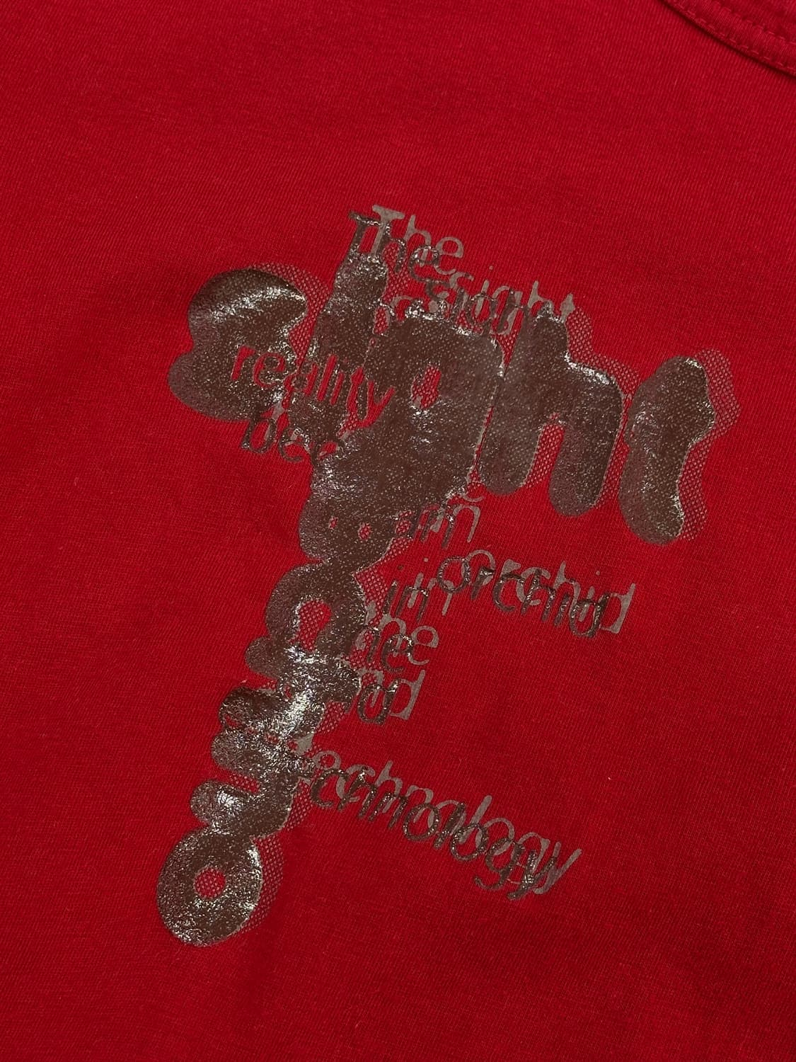 💋mader Acca 레드 프린팅 슬림 반팔티셔츠💋 펑크 빈티지 상품이미지4