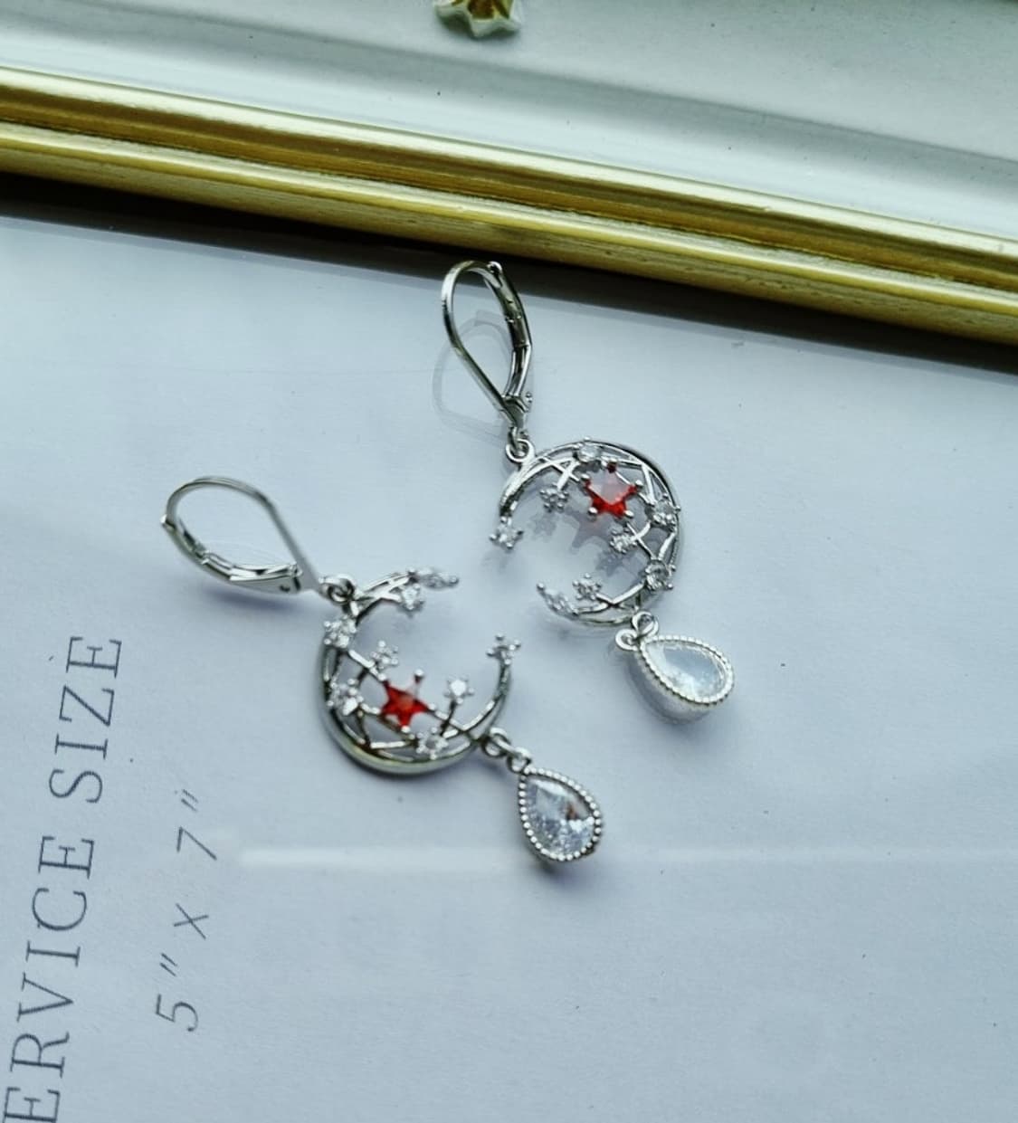 새상품. 핸드메이드 )초승달귀걸이 상품이미지1