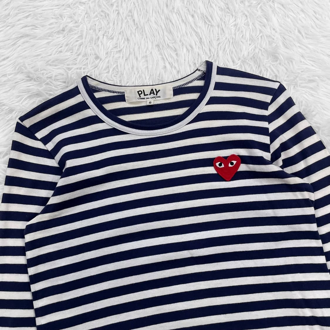 꼼데가르송 하트 와펜 스트라이프 보더티 상품이미지3