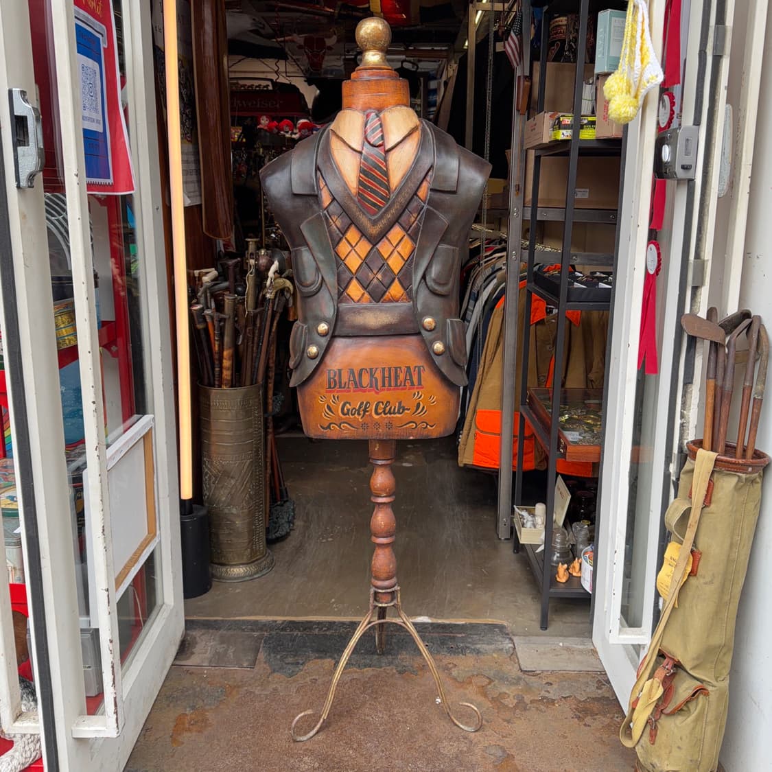 빈티지 소품 1980s 영국 골프클럽 마네킹 상품이미지3
