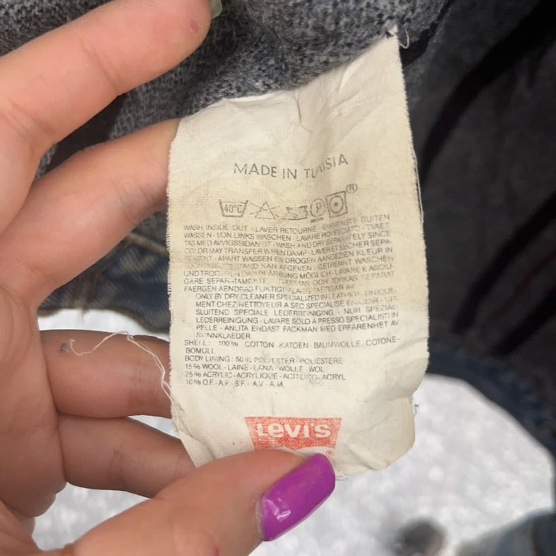 리바이스 빈티지 올드스쿨 트러커 워싱 데님 자켓 M C06734 상품이미지6