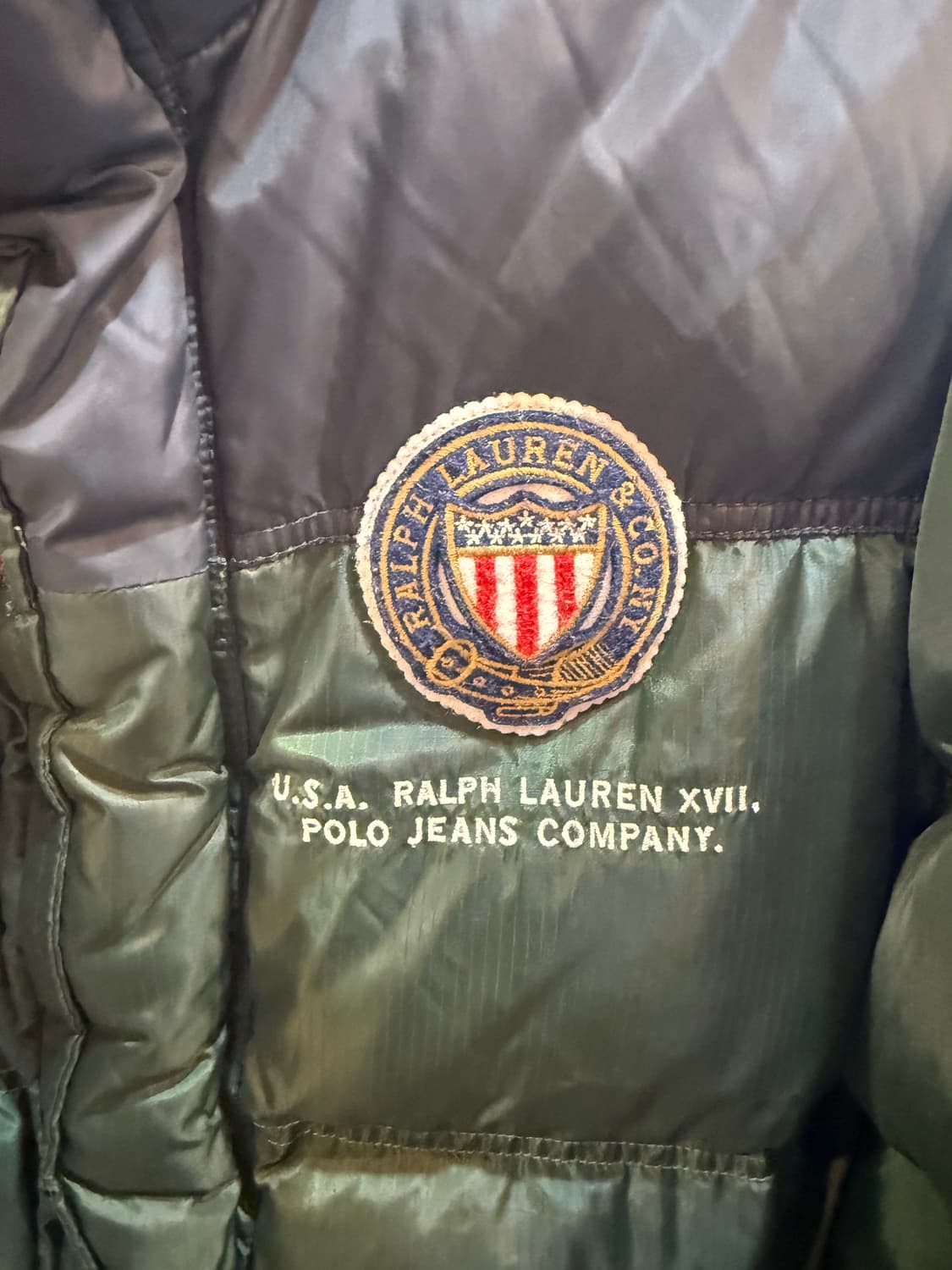 폴로 진스 67 USA 패치 히든버튼 패딩 상품이미지4