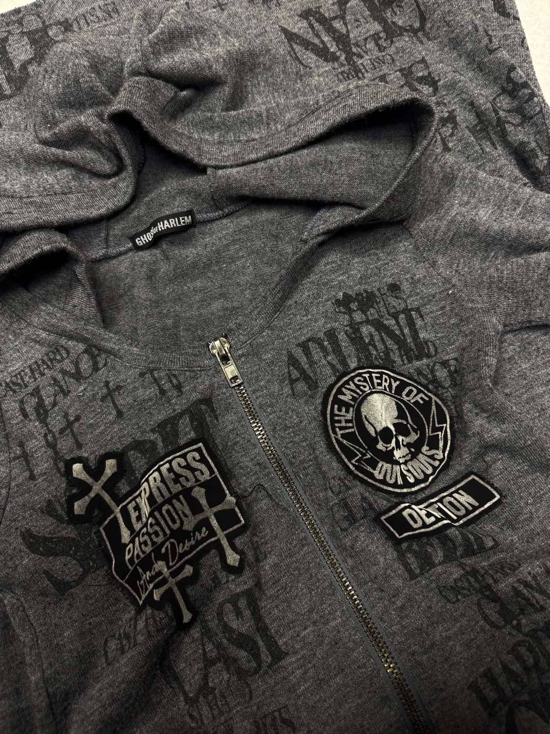 ghost of harlem 펑크 고스 롱 후드 원피스  상품이미지2