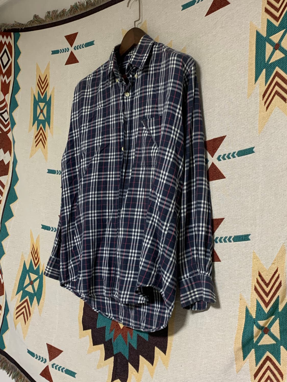 버버리 빈티지 체크 셔츠 M 상품이미지2