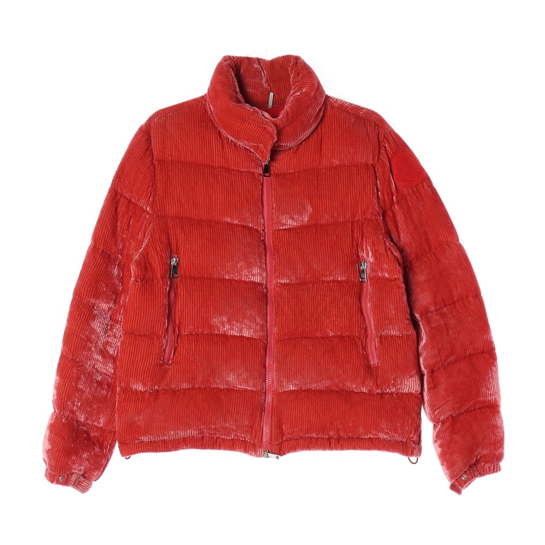 몽클레어 벨벳 코듀로이 다운 재킷 숏 패딩 2WAY 집업 푸퍼 레드
 상품이미지1