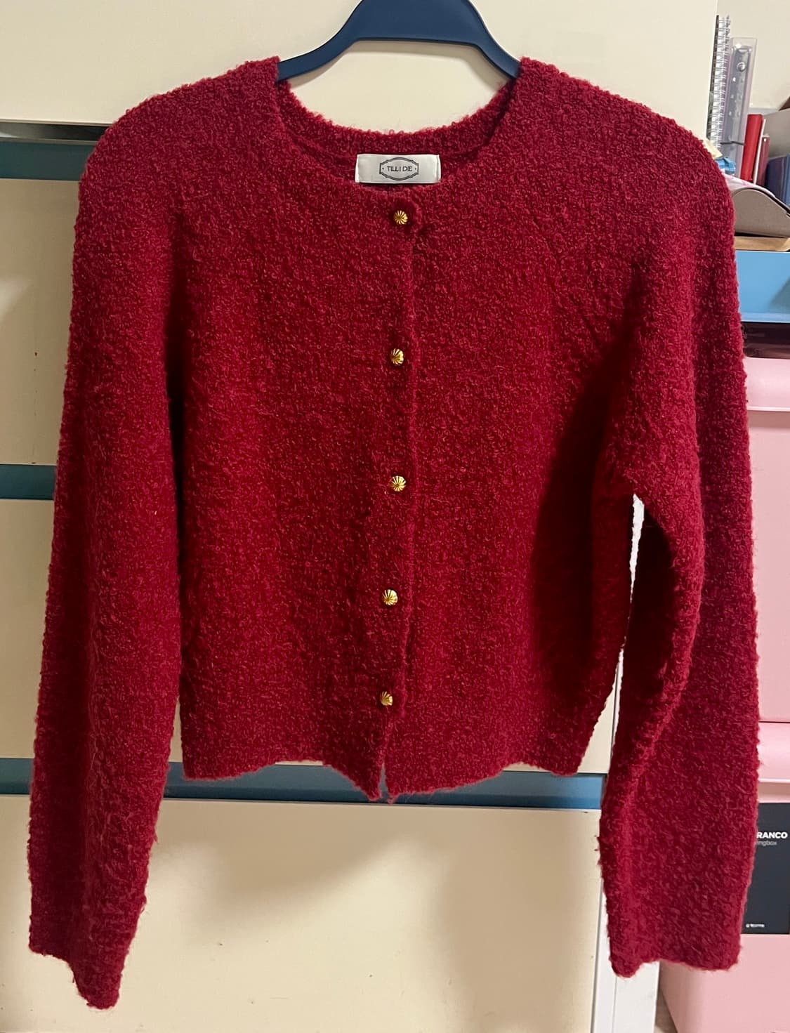 틸아이다이 알파카 캔디 가디건 레드 상품이미지3