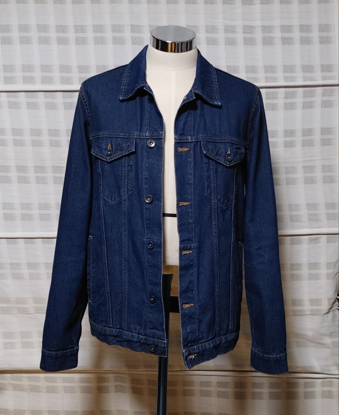 (ZARA) 자라 빈티지 워싱 데님 청자켓 L 상품이미지1