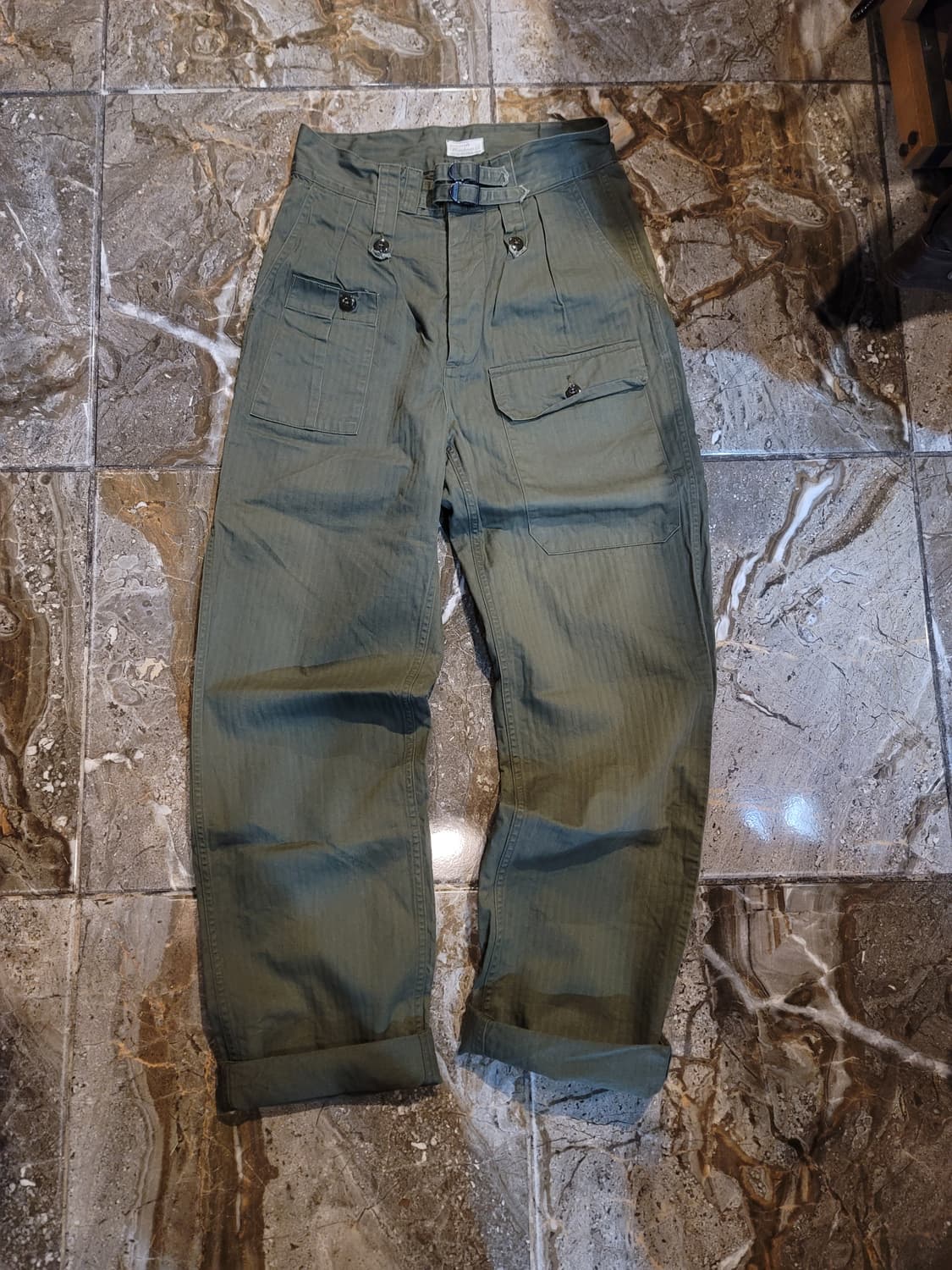 웨어하우스 덕디거 밀리터리 헤링본 카고팬츠  상품이미지1