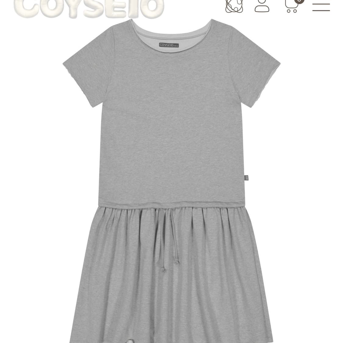 (교환)코이세이오 038 셔링 오버 원피스 멜란지그레이 M사이즈 상품이미지1