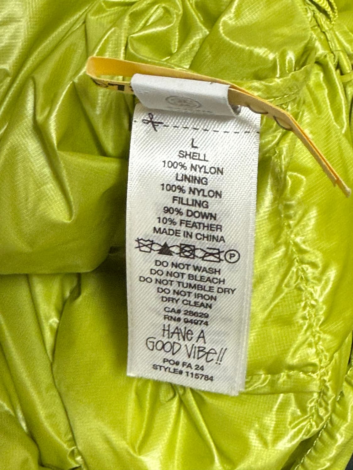 [L] 스투시 미드웨이트 푸퍼 패딩 라임 상품이미지6