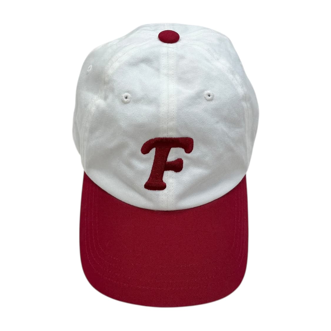 인스턴트펑크 자수로고 볼캡 모자 화이트 레드 상품이미지1