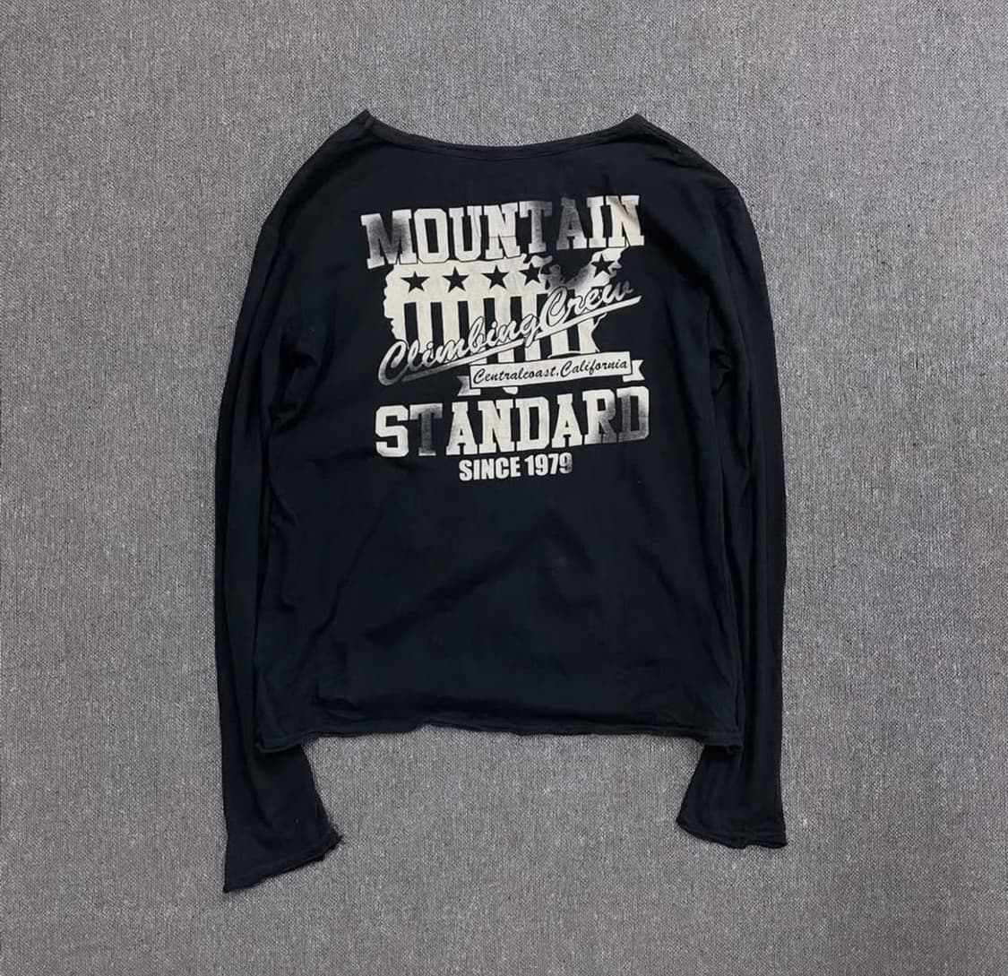 JADISS slim fit lettering long sleeve 상품이미지5