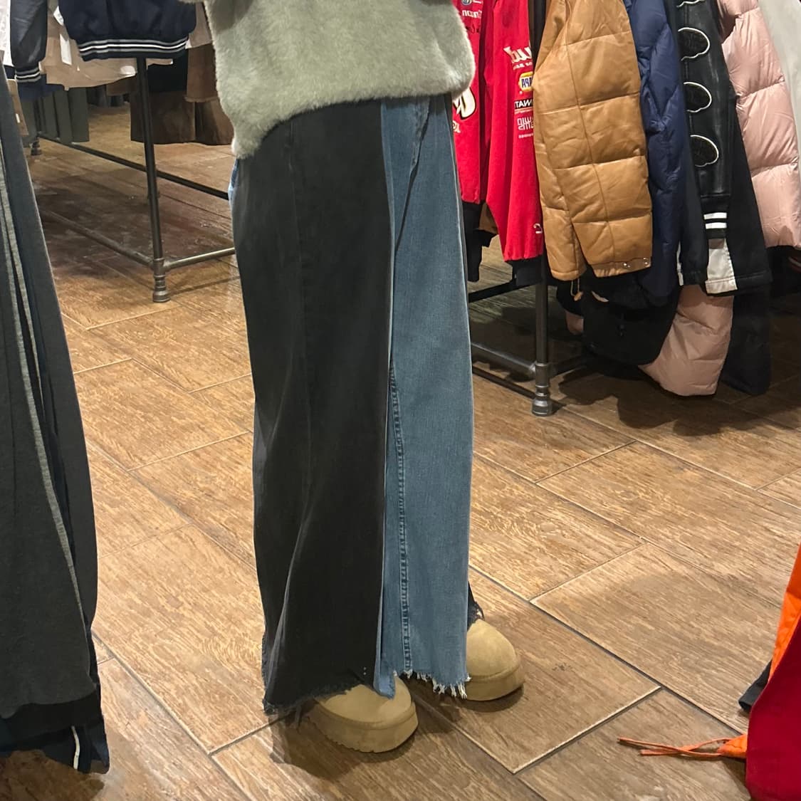 [HI] 폴로진스 투톤 와이드 데님 팬츠 상품이미지3