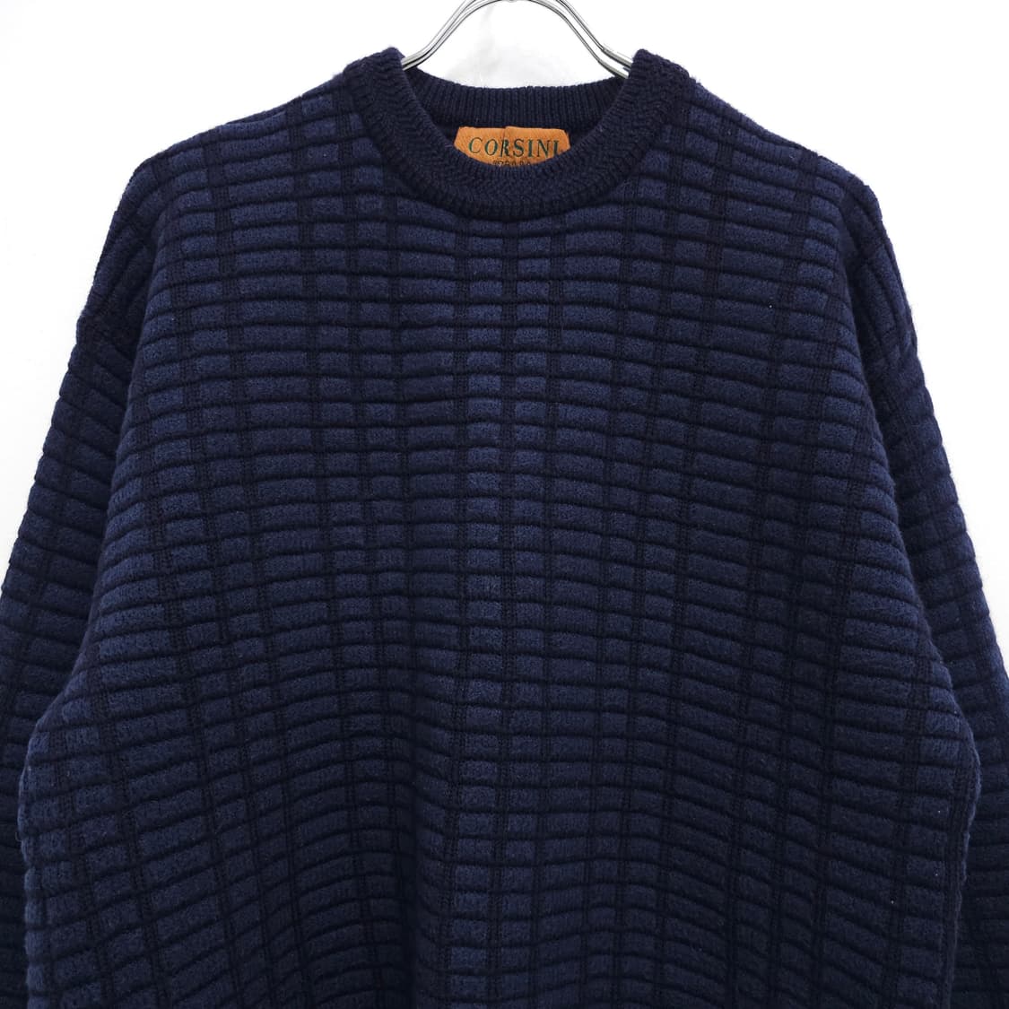 모혼방 네이비 패턴 니트 일본빈티지 상품이미지2