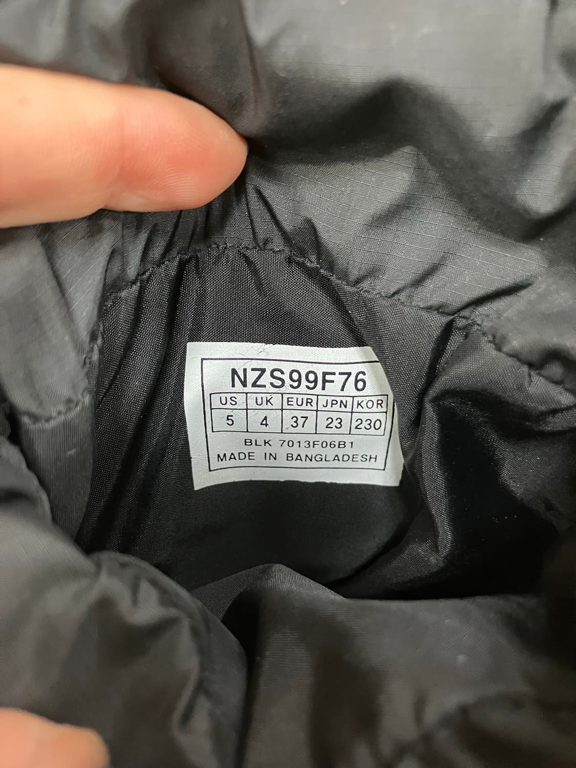 노스페이스 패딩 부츠 블랙 230 상품이미지4