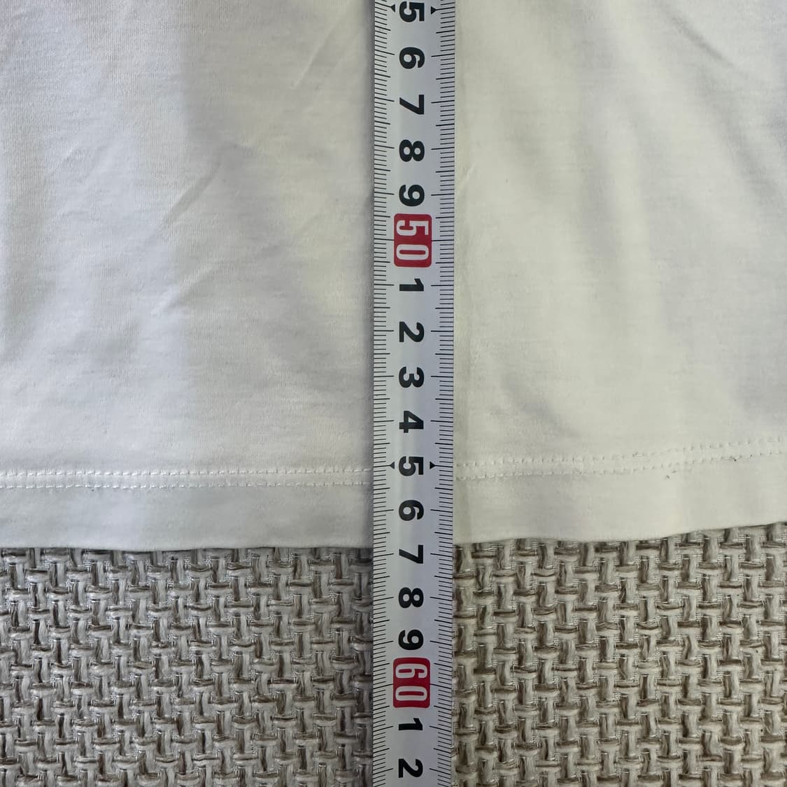 S 빈티지 화이트 브이넥 반팔티 0414D 상품이미지6