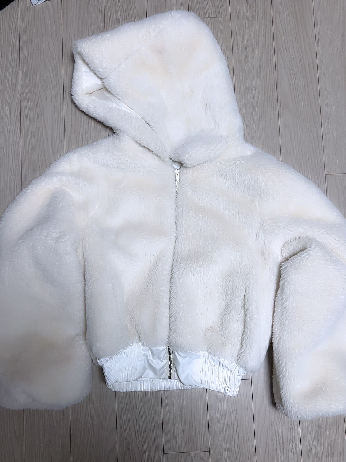 히코빈티지 화이트 퍼 자켓 상품이미지1