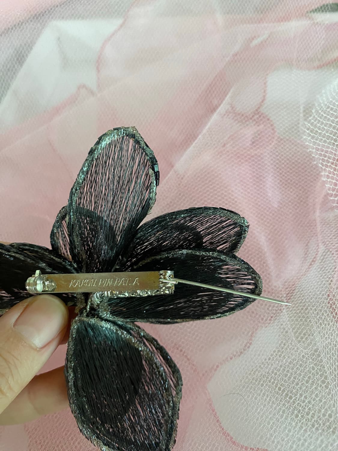 블랙 플라워 메쉬 브로치 상품이미지6