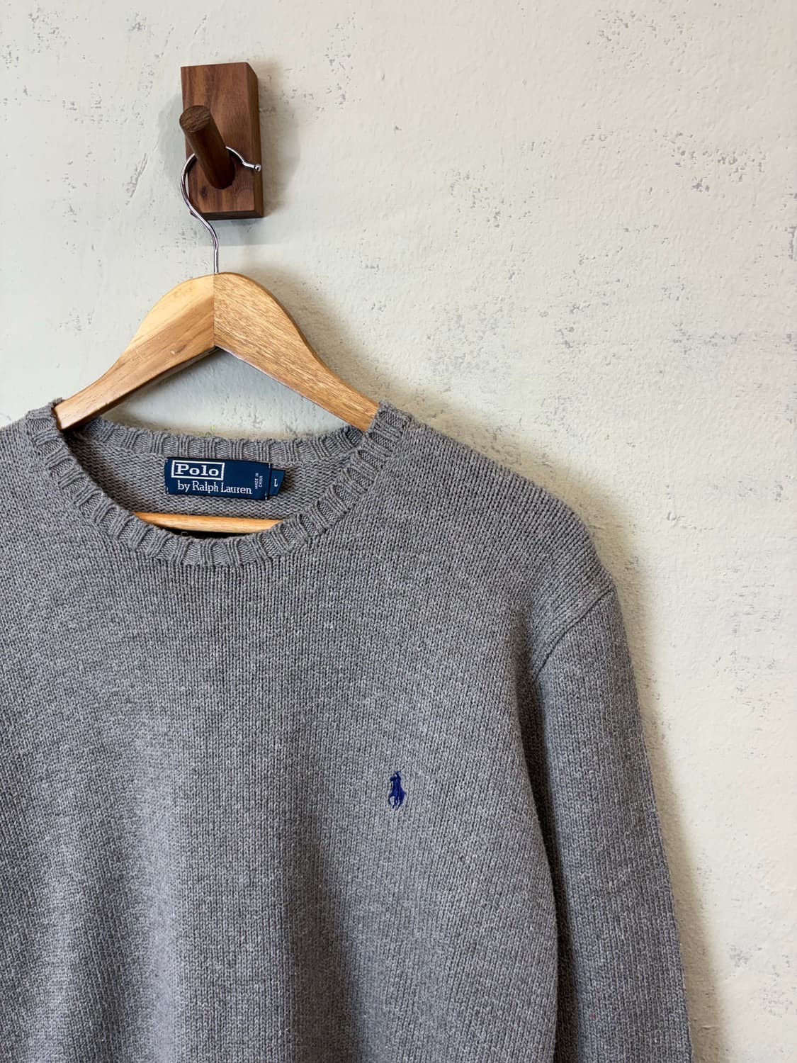 폴로랄프로렌 빈티지 그레이 코튼 니트 상품이미지2