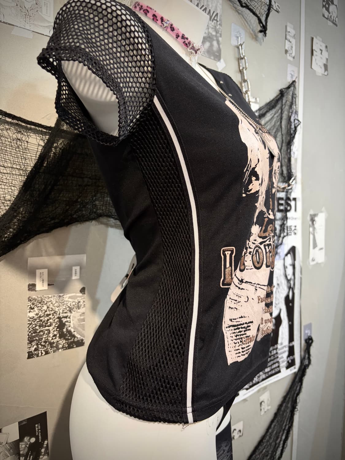 00's girl Printing Glitter mesh rivet 상품이미지8