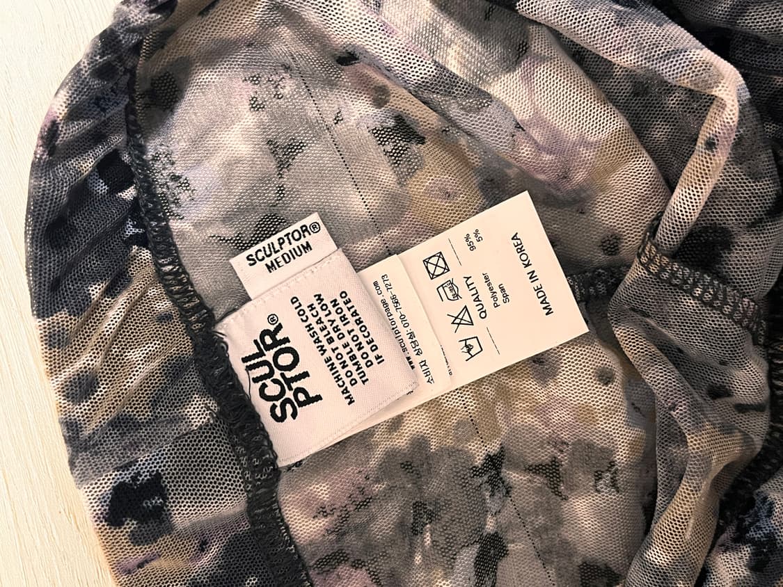 스컬프터 플라워 시스루 레깅스 팬츠 상품이미지5