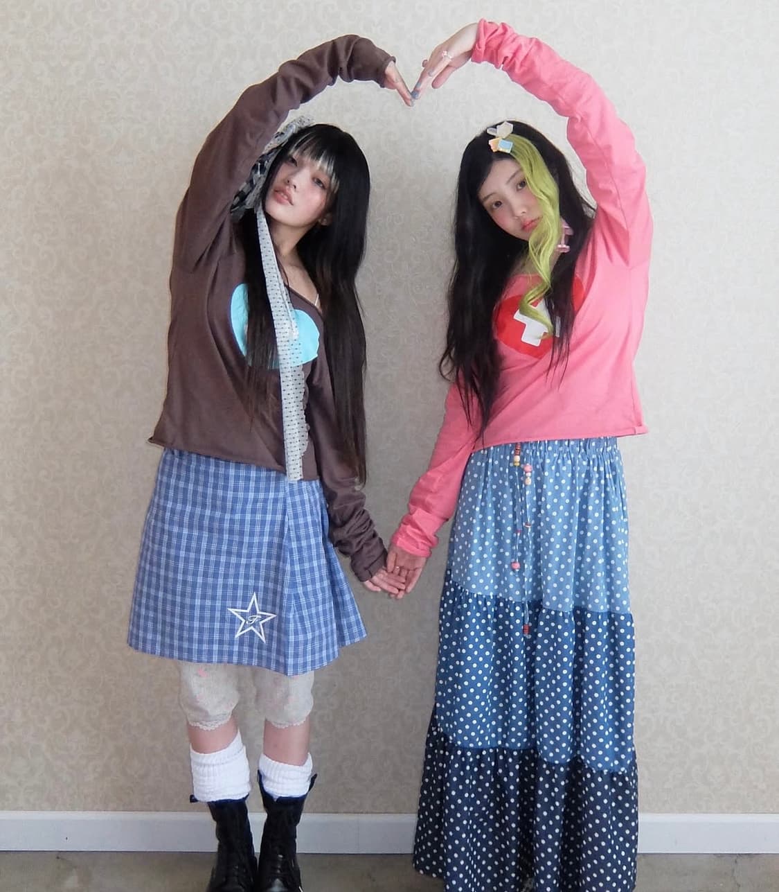 샵페어리 플라워 패턴 아일렛 레깅스 멜란지 (새상품,택x) 상품이미지2