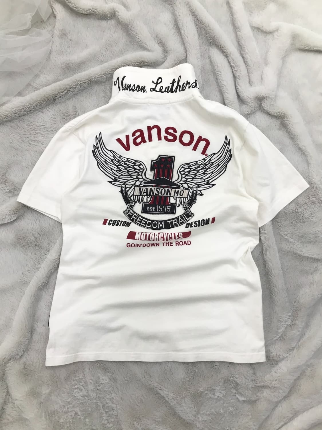 < Vanson Leathers Embroidery PK T-shirt  상품이미지9