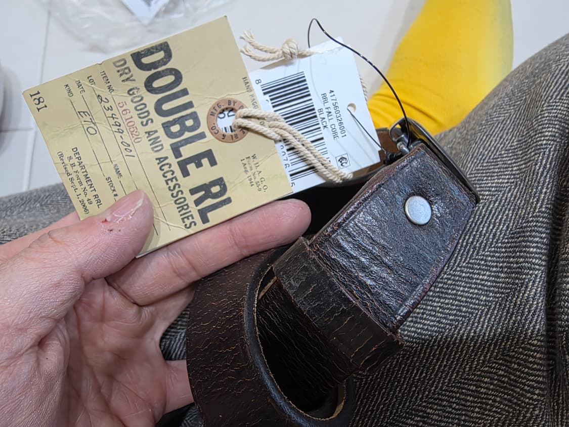 RRL 빈센스 블랙 가죽 벨트 상품이미지2