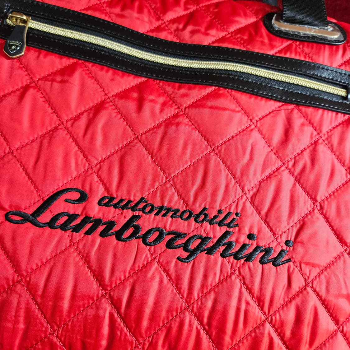 (미사용)람보르기니 x SGF67 슈페리얼  소가죽 퀄팅 보스턴백 상품이미지3