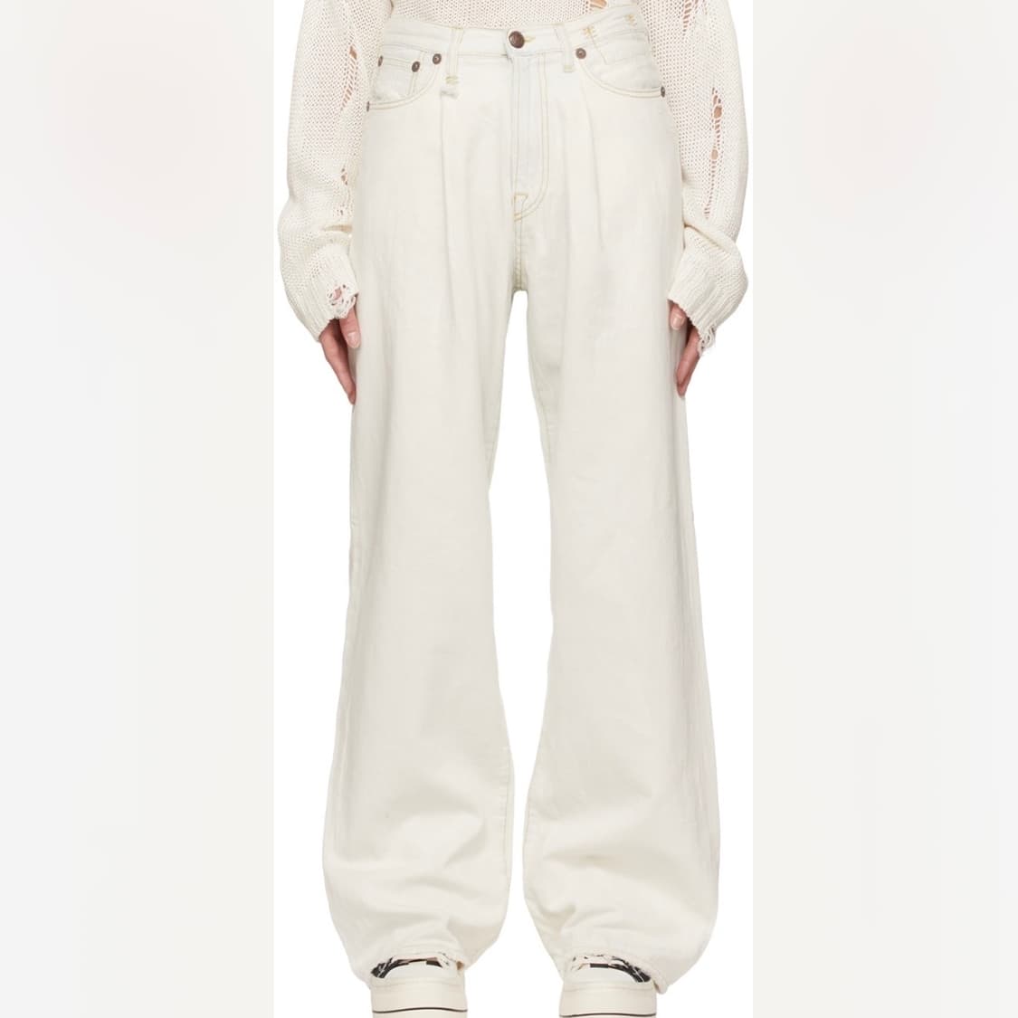 R13 데이먼 팬츠 아이보리 26 상품이미지1