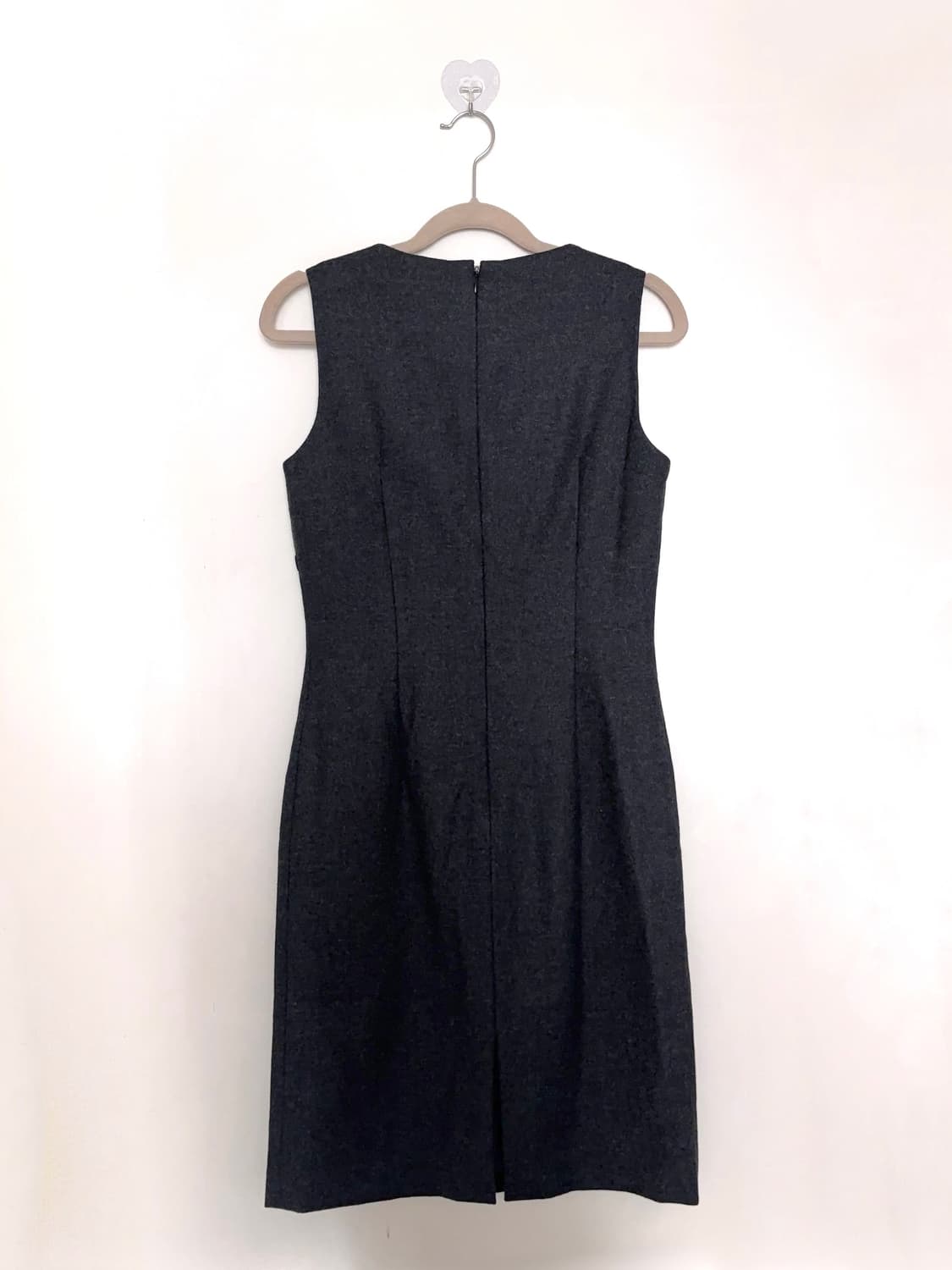 그레이 리본 딱붙핏 울 원피스 상품이미지4