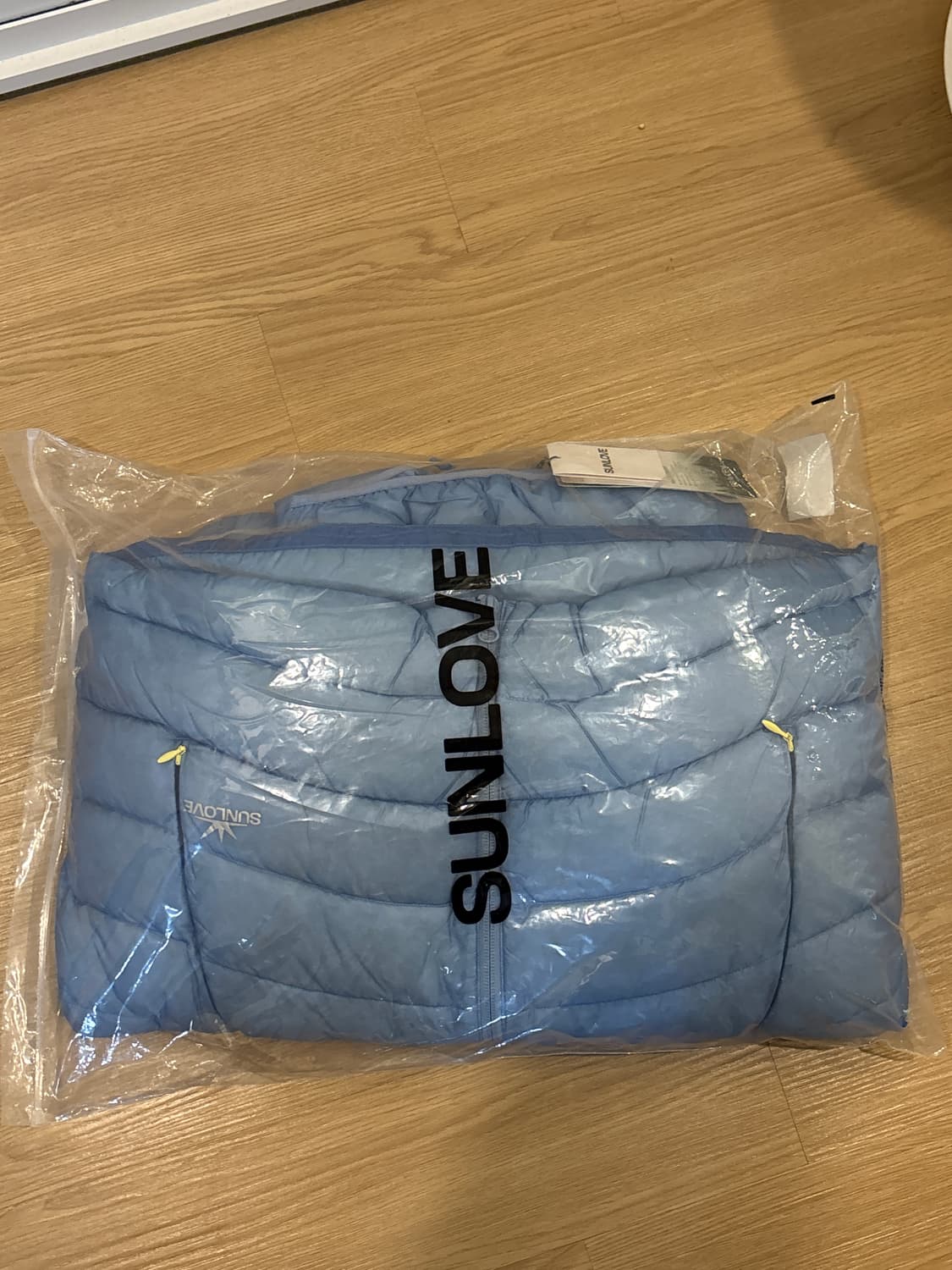 Sunlove Hooded Fly Light Down Jacket 블루S 상품이미지1
