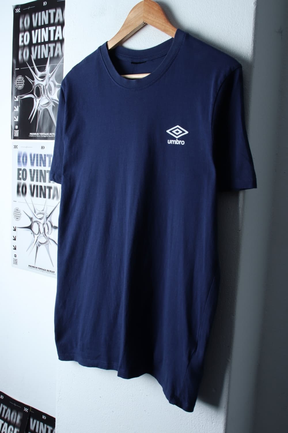 (L-XL) 엄브로 반팔 티셔츠 스몰로고 네이비 스트릿-H30824 상품이미지1