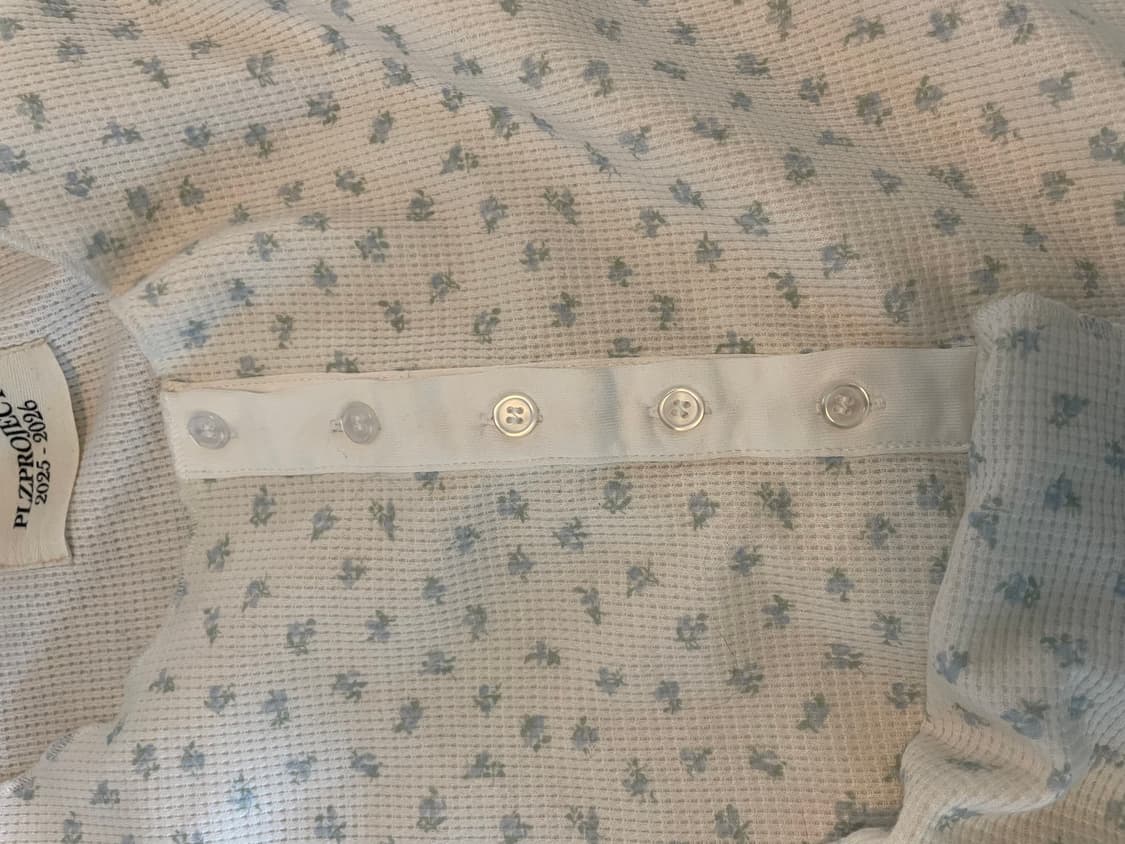 waffle hanrley long sleeve, floral cream 상품이미지3