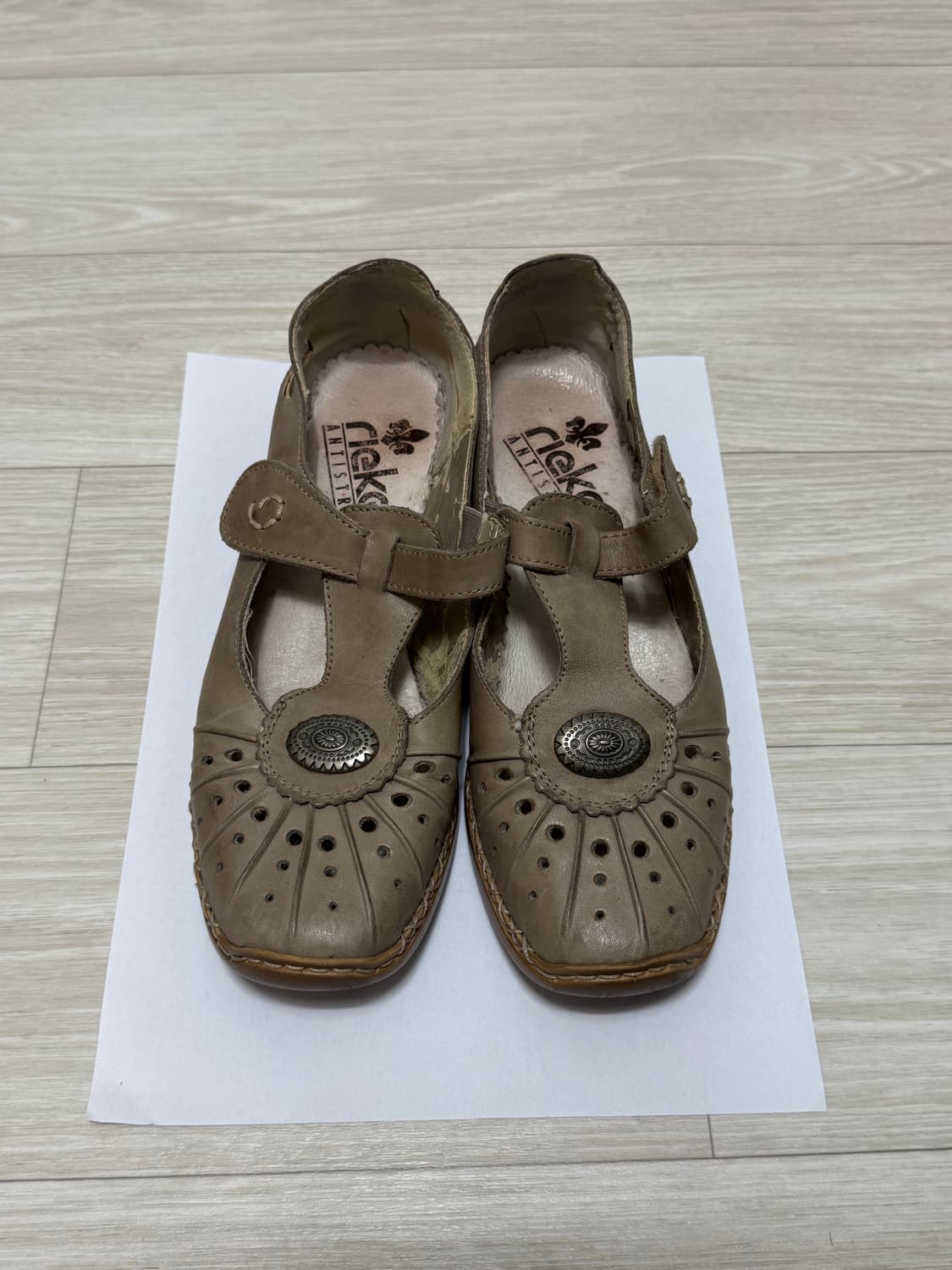 Riecker 밸크로 펀칭 메리제인 상품이미지1