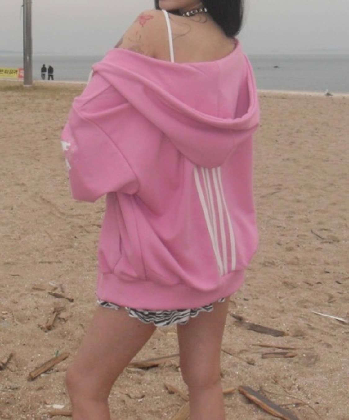 (새제품) Y13 PINK TAPE GRAPHIC HOOD ZIP UP 상품이미지1