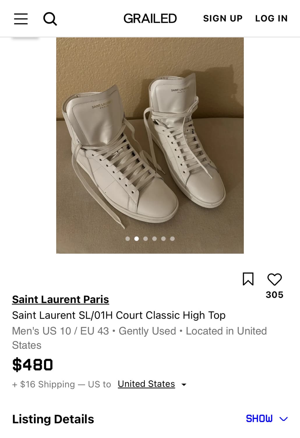 13ss 생로랑 하이탑 에디슬리먼era 상품이미지4