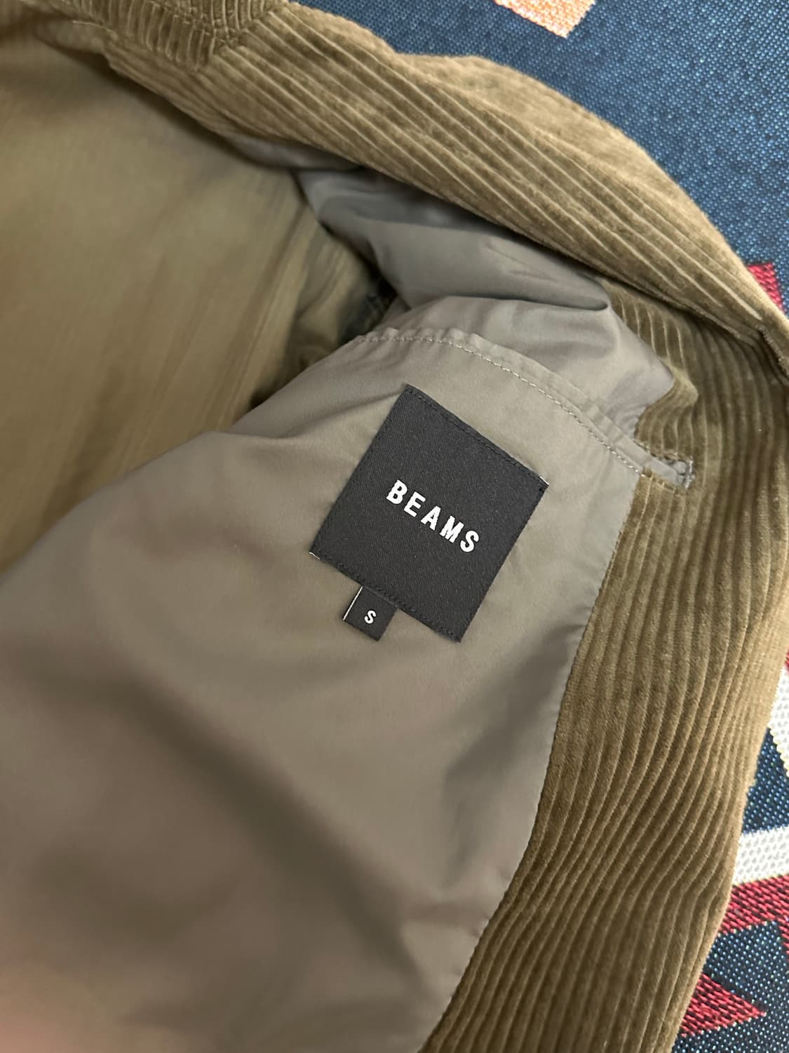 빔즈 쓰리버튼 코듀로이 자켓 S(100size) 상품이미지3