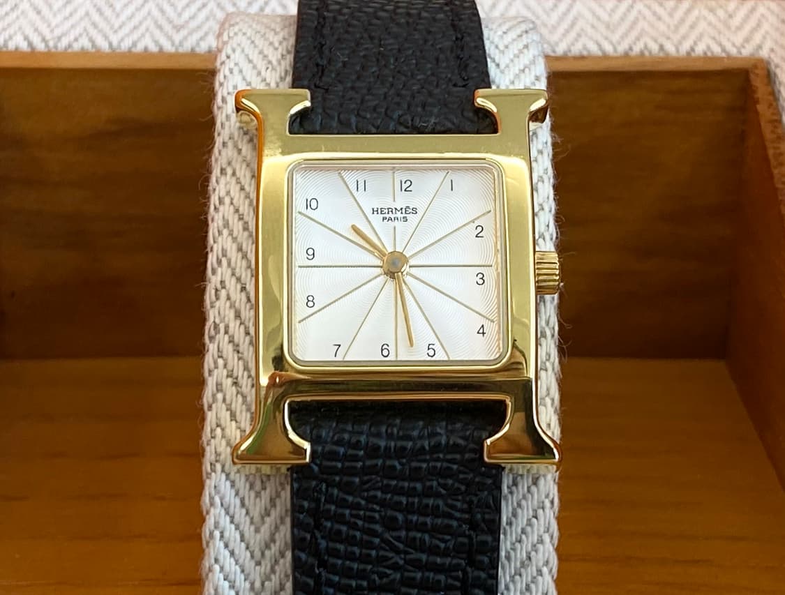 에르메스 H아워 1.201 금장 여성용 쿼츠 PM 스몰 사이즈 상품이미지1