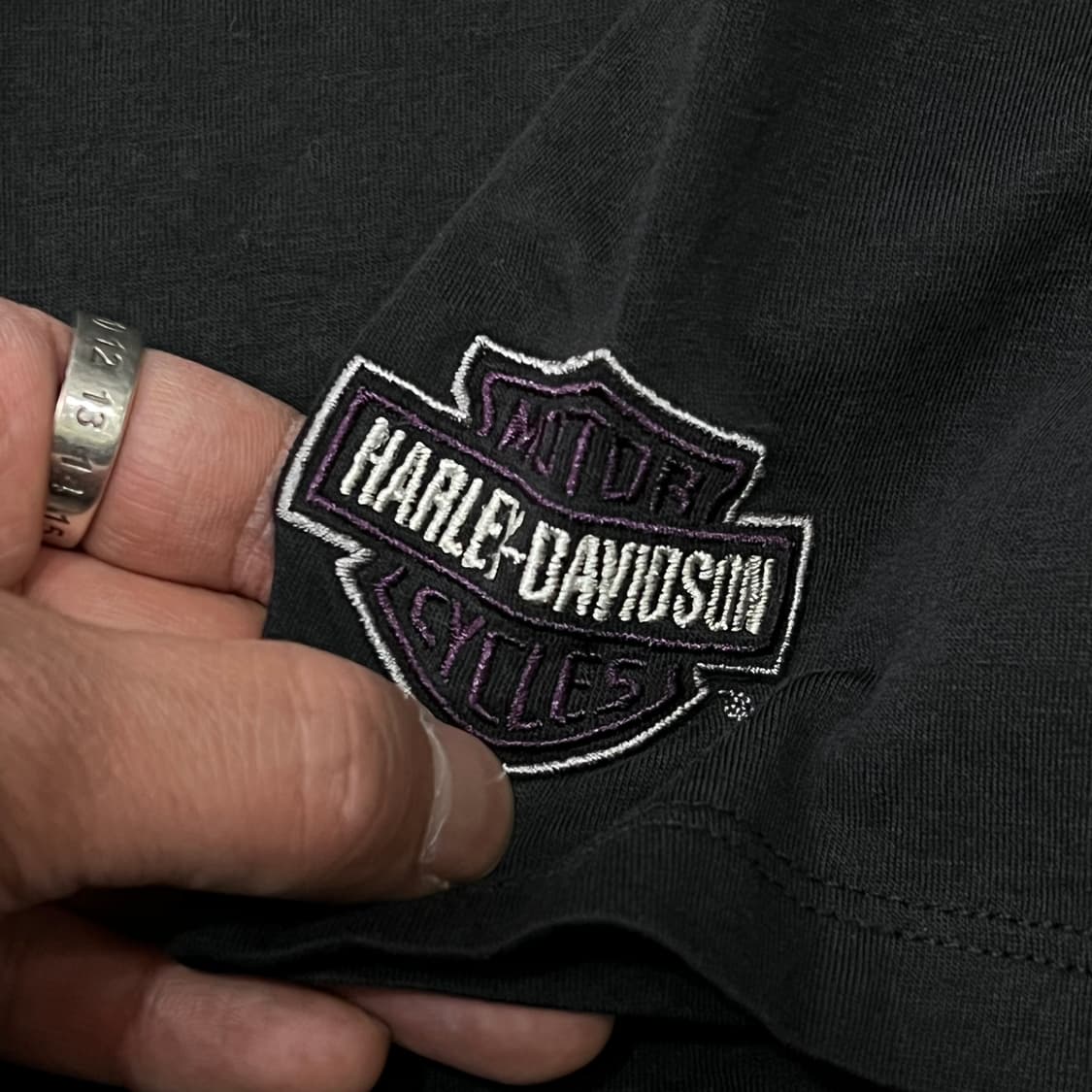  할리데이비슨 스컬 펀칭 긴팔티 y15134 상품이미지6